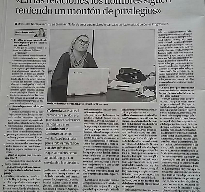 Entrevista a María José Naranjo Psicóloga en Madrid